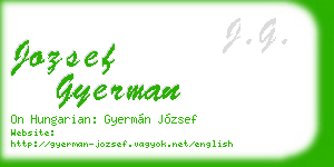 jozsef gyerman business card