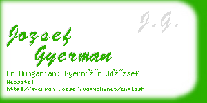 jozsef gyerman business card